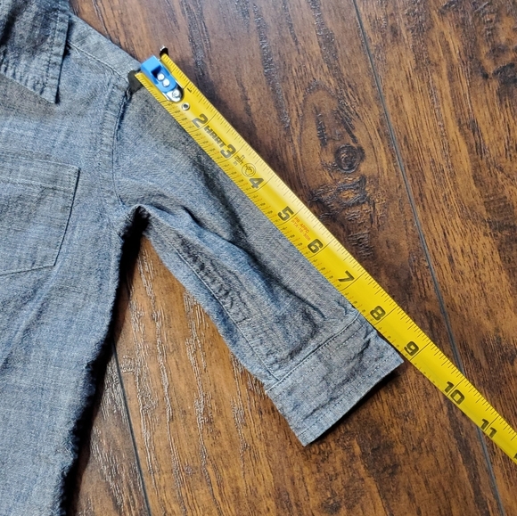 Janie and Jack denim button down shirt sz 6-12 month - Picture 5 of 8